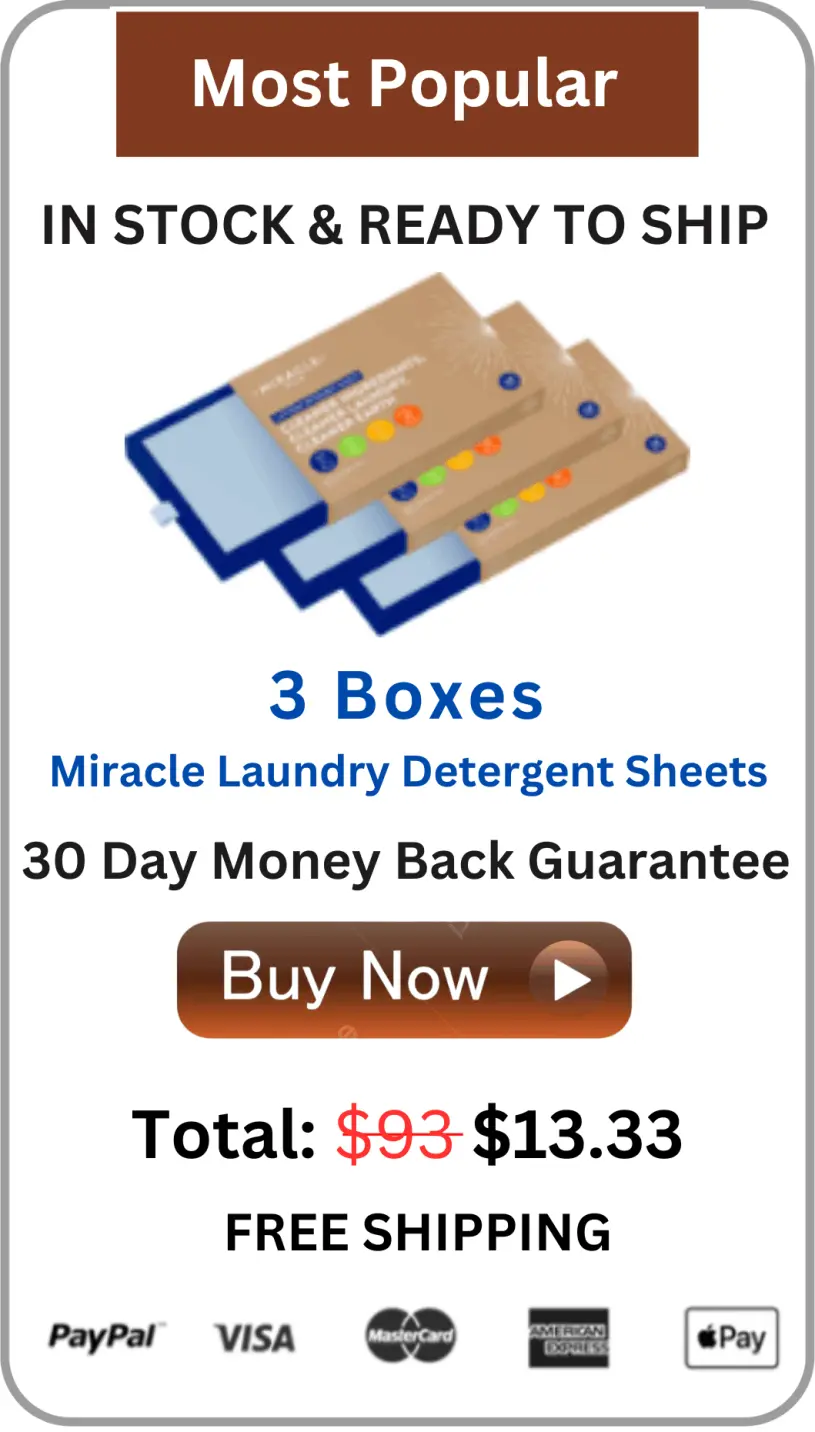 Miracle laundry detergent sheets