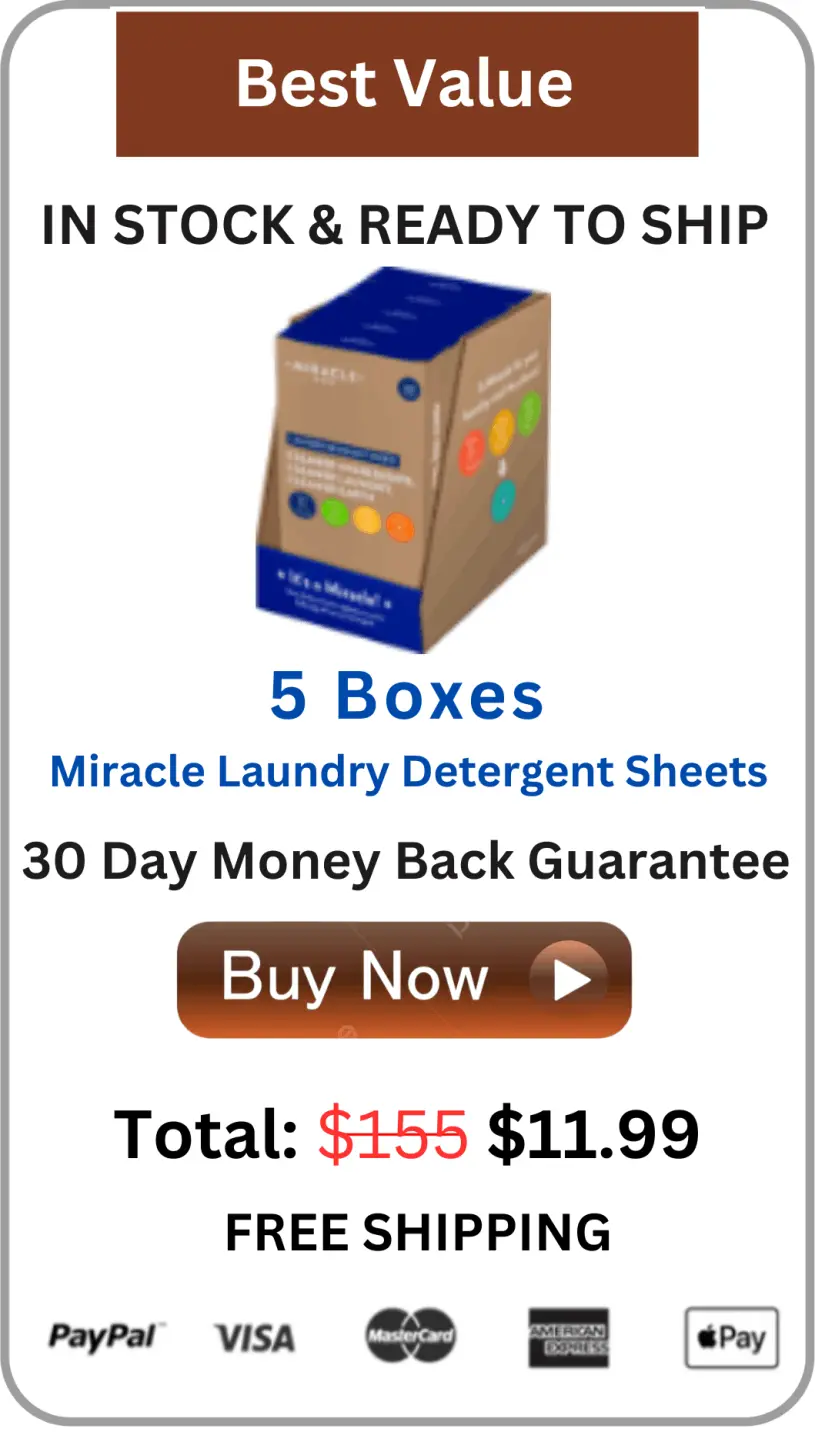 Miracle laundry detergent sheets