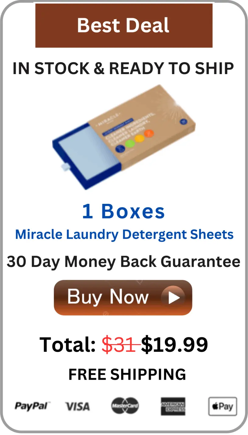 Miracle laundry detergent sheets